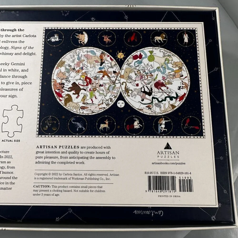 Signs Zodiac Artisan Puzzle Carlota Santos Jigsaw 1000 Pieces Artisan Publisher